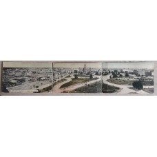 BAHIA BLANCA TRIPTICO PANORAMICA RARA ANTIGUA TARJETA POSTAL